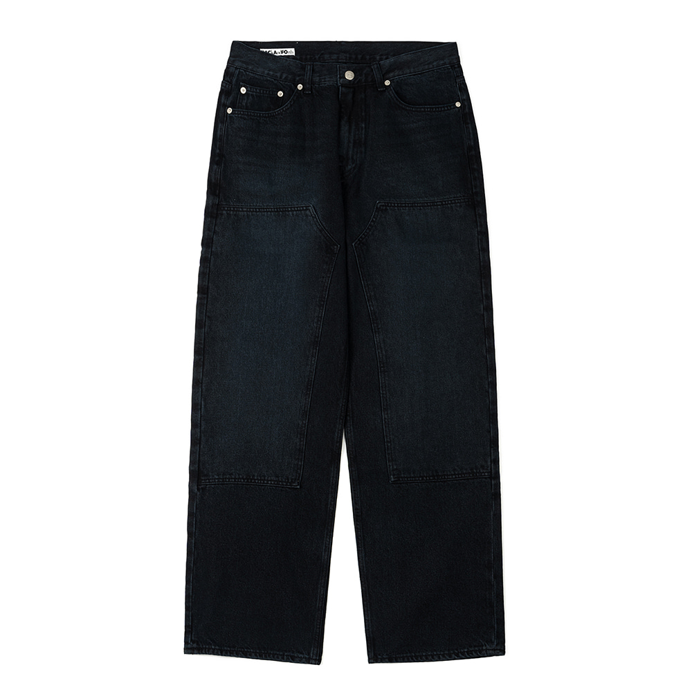 Double knee jeans[Fade blue]