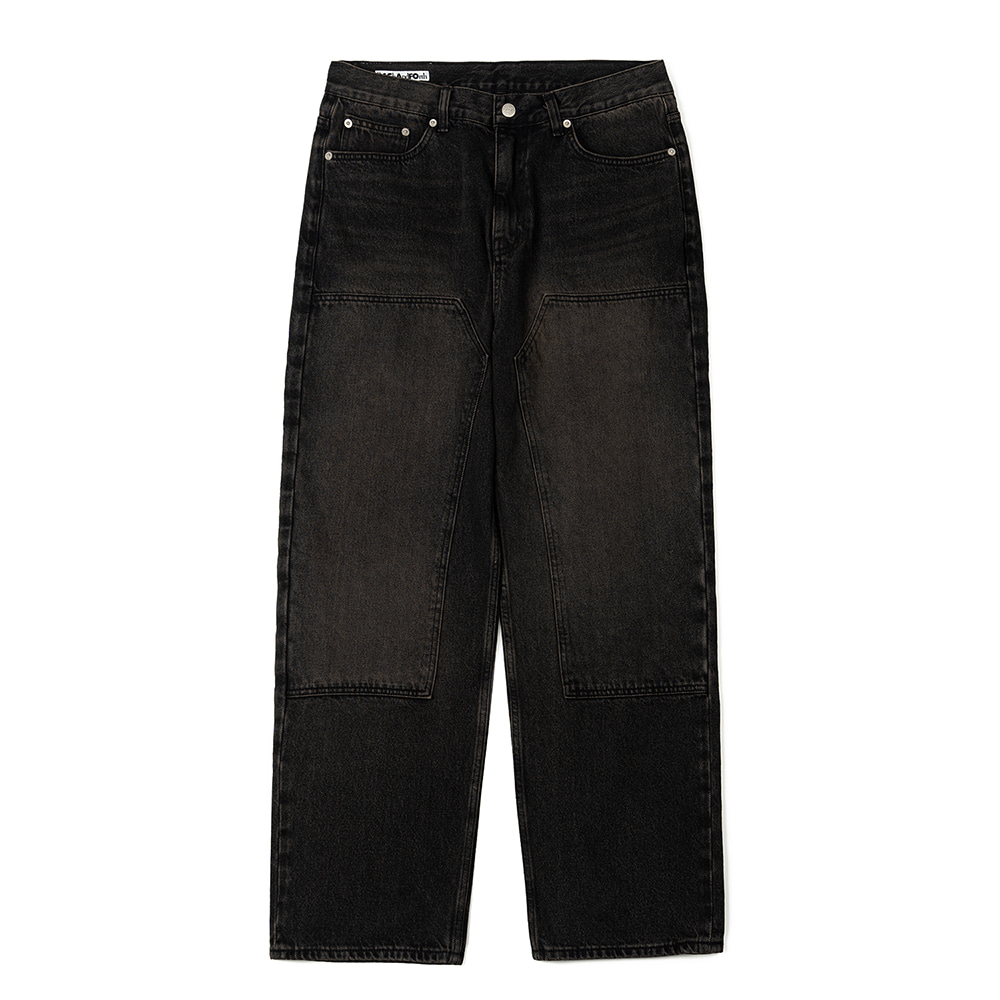 Double knee jeans[Fade brown]